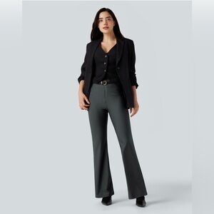 NWT Halara Flex High Waisted Striped Work Flare Pants with Pockets